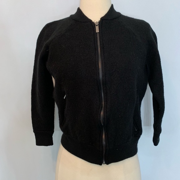 LOFT Jackets & Blazers - Loft Wool Black bomber jacket